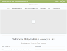 Tablet Screenshot of motorcyclehireireland.com